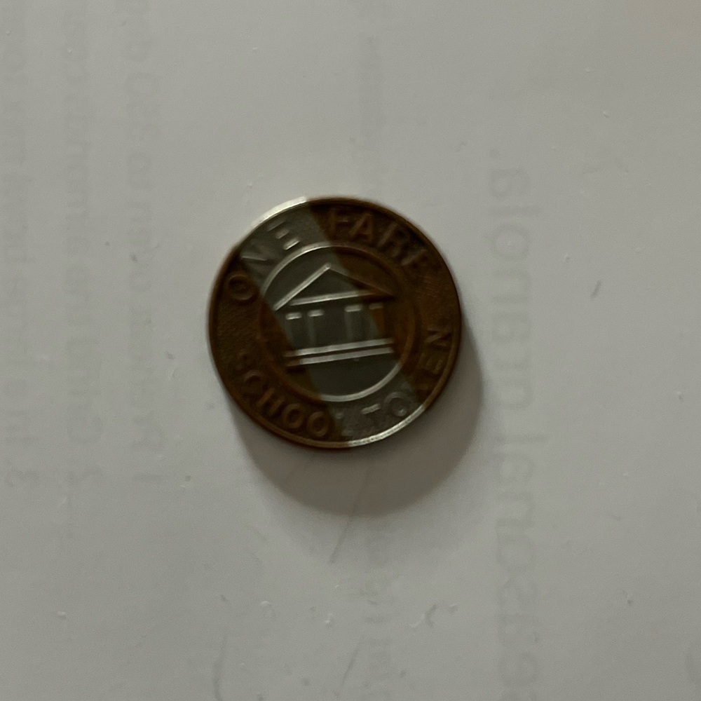 Two-Tone Septa School token Coin with Unique Design